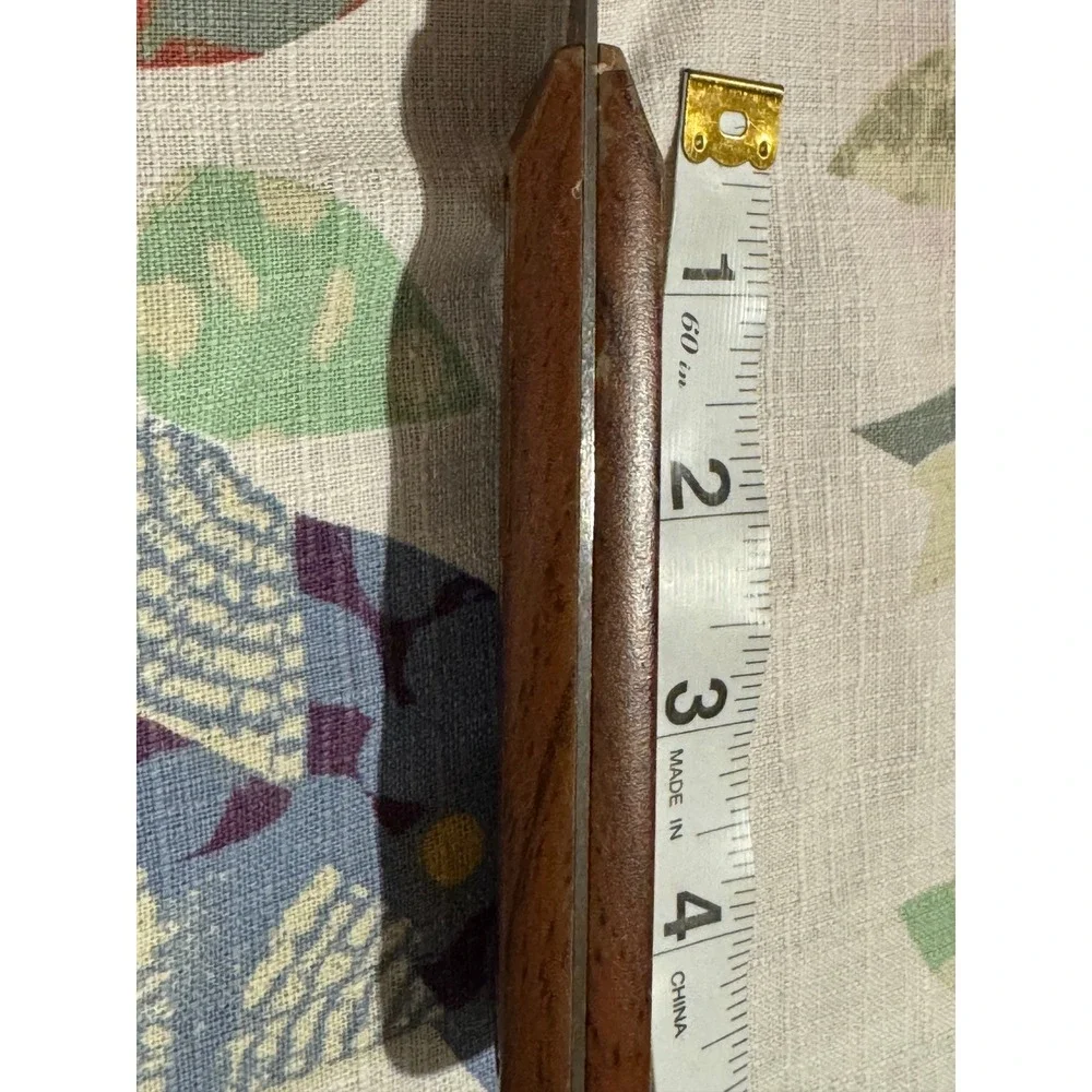 Hammered Stainless Steel Steak Knife Serrated Blade Wood Handle Full Tang 8.75in
